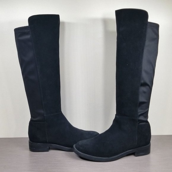 Blondo Ellie Waterproof Knee High Riding Boot, Black Suede, Womens Size 7 M - Picture 5 of 9